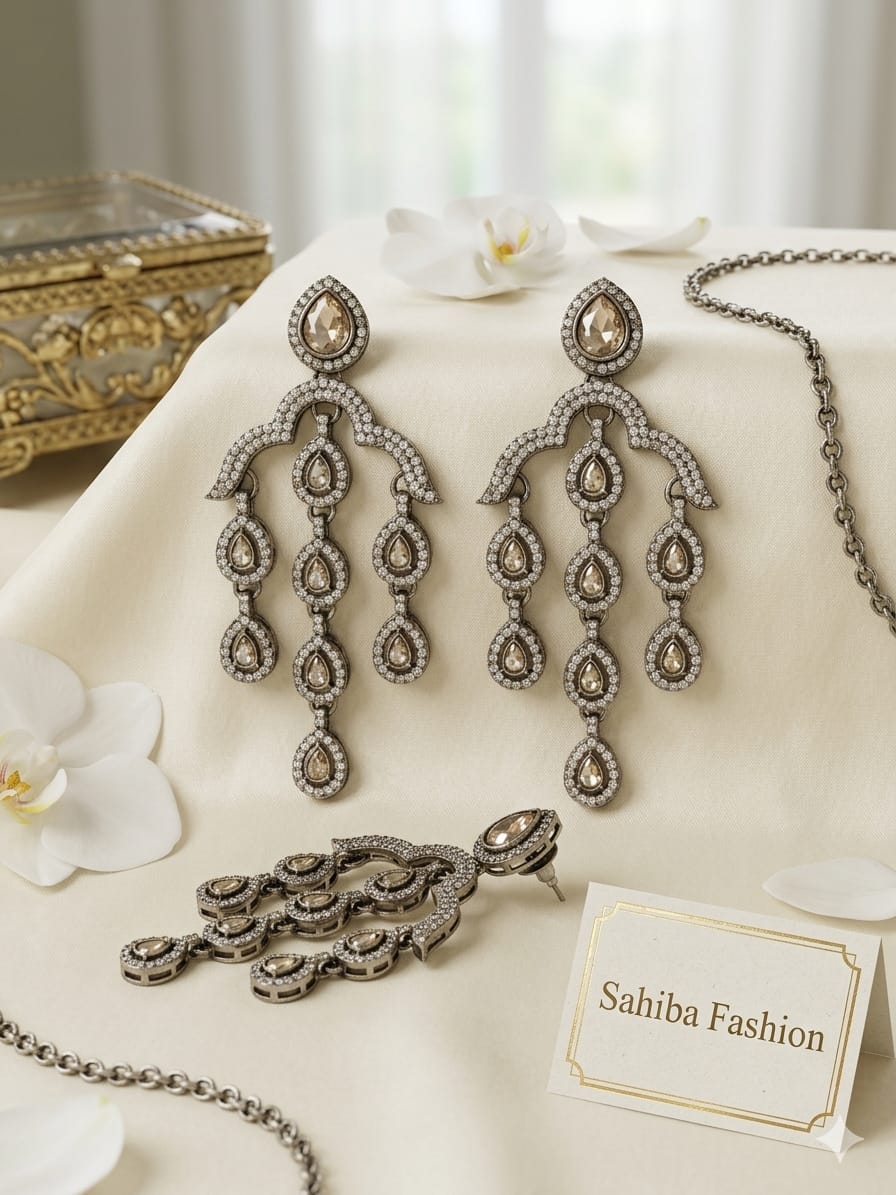 elegant champagne yellow stone kundan chandelier earrings for women elegant champagne yellow stone kundan chandelier earrings for women