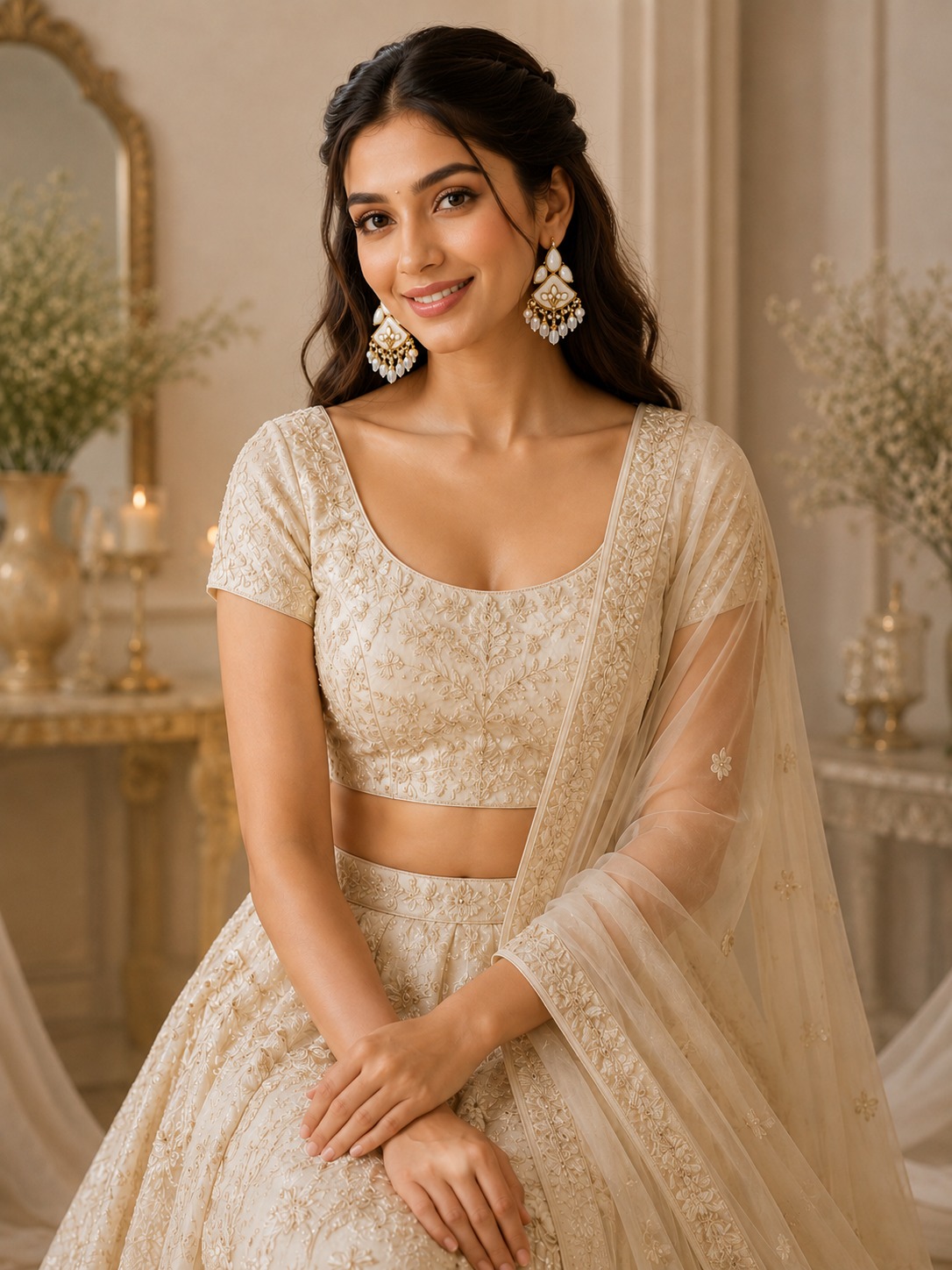 off white kundan pearl tassel earrings for women | ethnic fusion statement earrings off white kundan pearl tassel earrings for women | ethnic fusion statement earrings