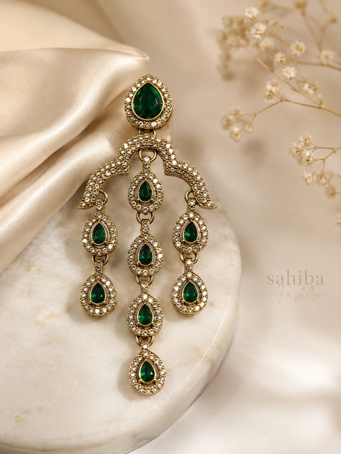 elegant green stone kundan chandelier earrings for women – traditional indian wedding jewelry elegant green stone kundan chandelier earrings for women – traditional indian wedding jewelry