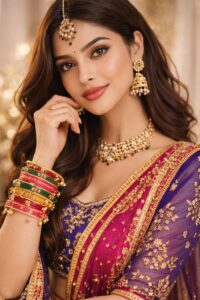 The Ultimate Guide to Kashmiri Bangles: Designs, Styling Tips & Why They Are Trending red-green-kashmiri-bangles-with-traditional-saree.jpg