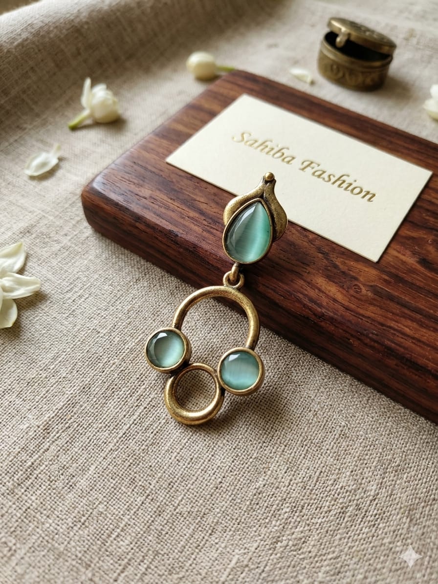 teal stone minimal drop earrings anti tarnish geometric statement earrings mockup 1 teal stone minimal drop earrings anti tarnish geometric statement earrings mockup 1