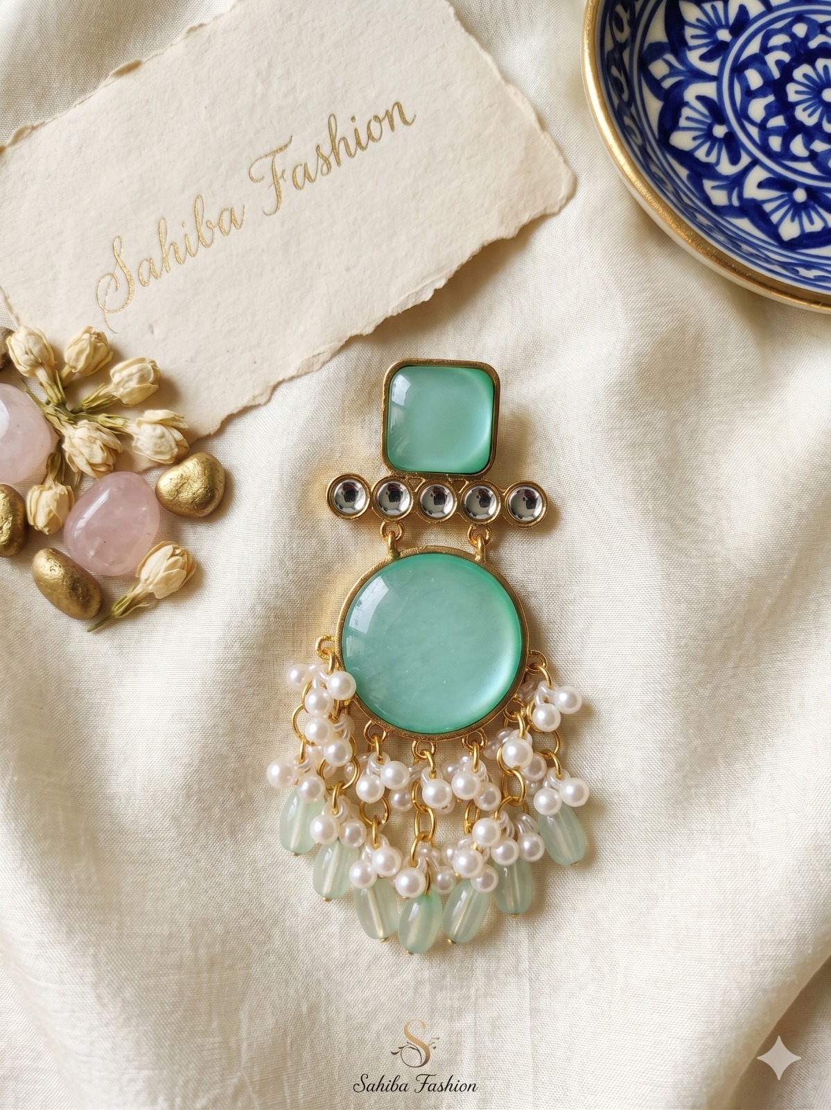 elegant sky blue/aqua stone pearl dangler earrings for women – traditional ethnic statement jewelry elegant sky blue/aqua stone pearl dangler earrings for women – traditional ethnic statement jewelry