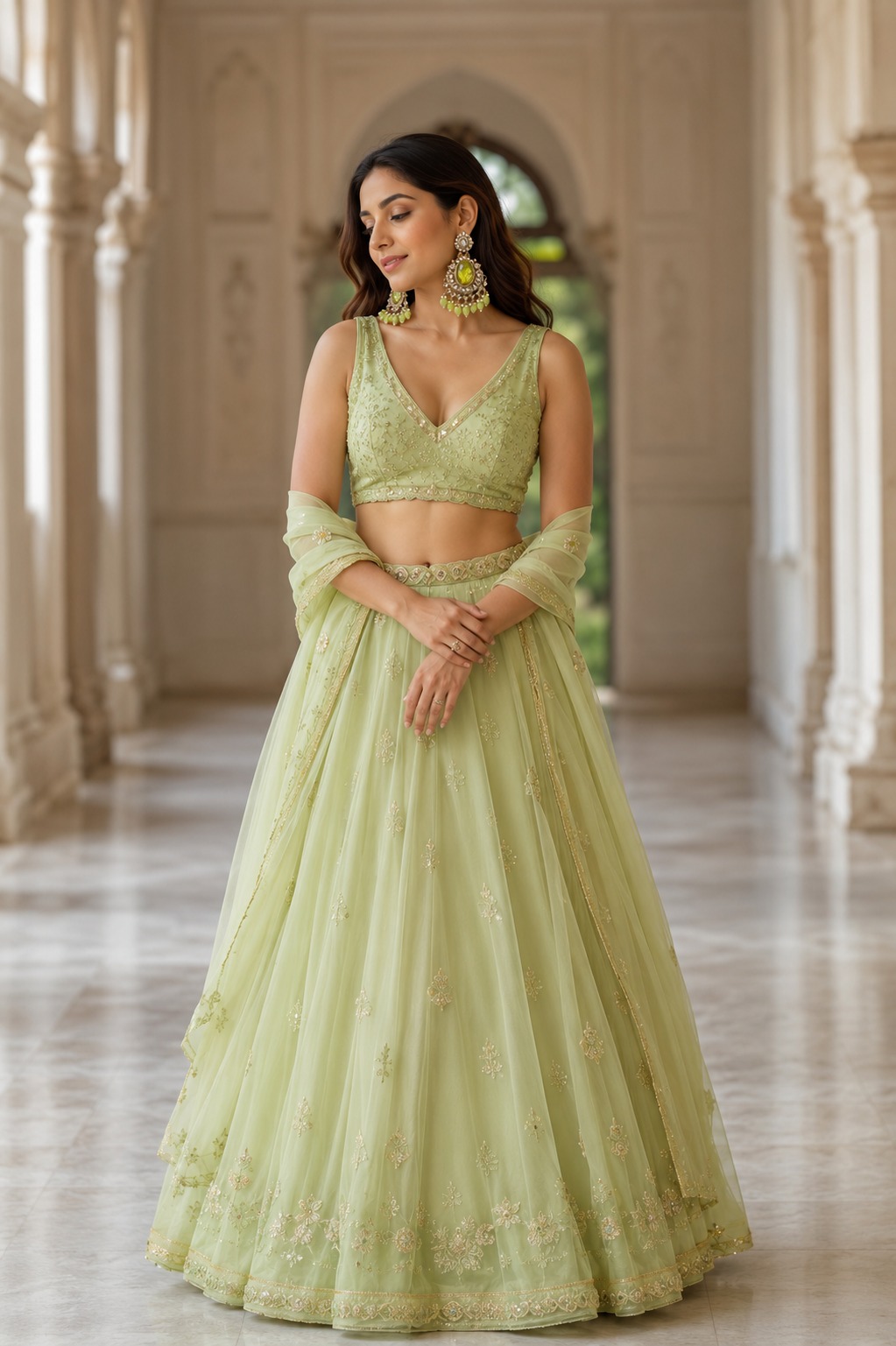 light green resin stone statement chandbali earrings with beads anti tarnish festive jhumka light green resin stone statement chandbali earrings with beads anti tarnish festive jhumka